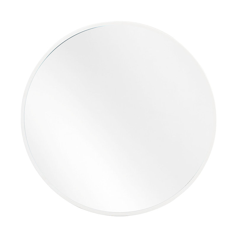 Round Dresser Mirror, White, 50 cm H x 50cm W