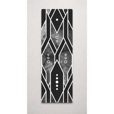 Motif géométrique noir et blanc sur toile