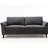 Stanton 80" Dark Gray Linen Sofa with Tufted Arms