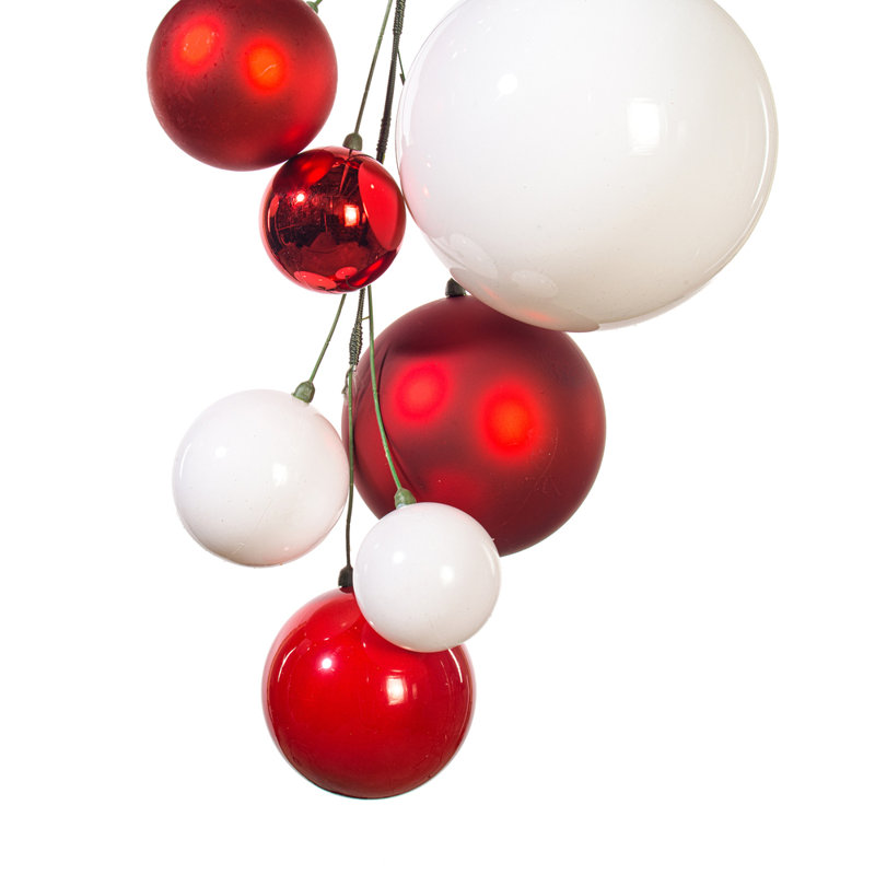 Guirlande Vickerman 6 pi., Rouge / Blanc