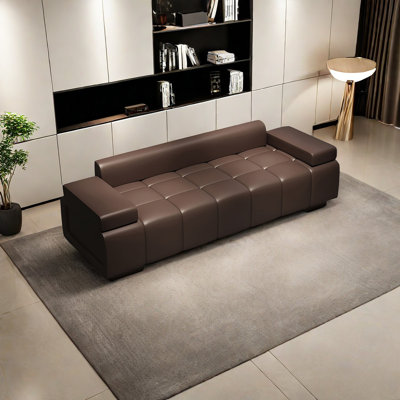 Banc rembourré en cuir