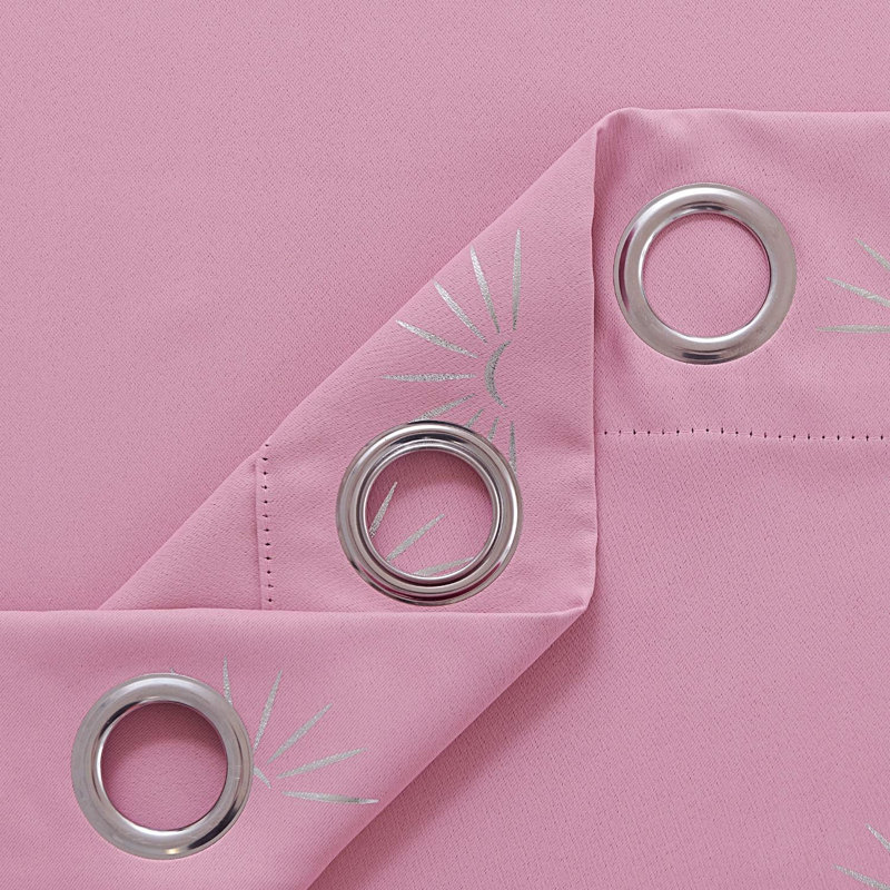 Blackout Curtain Pair, Dark pink, 117cm wide x 229cm high
