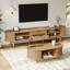 Ensemble de meuble télé et table basse en bois avec station de charge-416710527