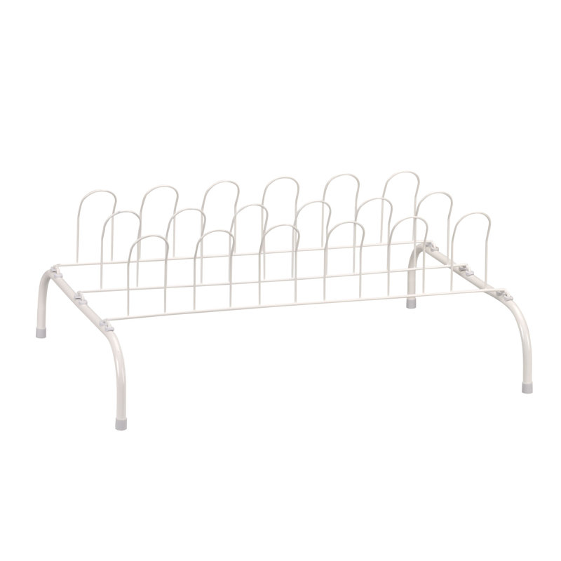 Wire Shoe Rack, White