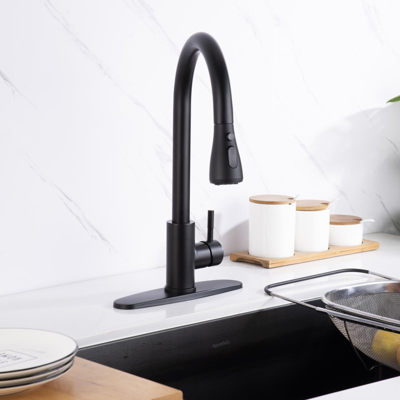 Robinet de cuisine rétractable à poignée simple