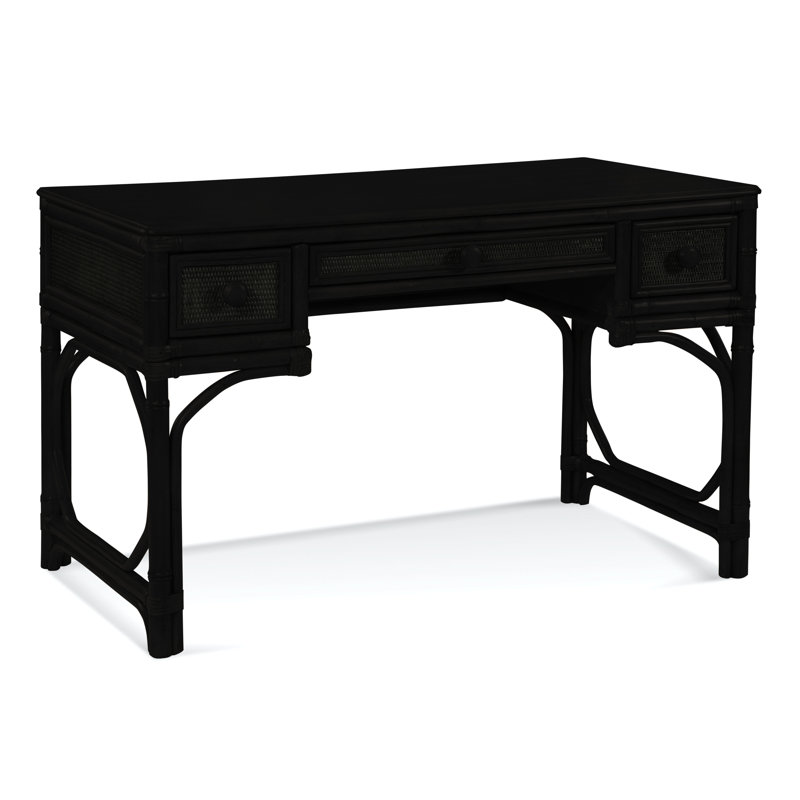 Summer Retreat Solid Wood Writing Desk, Black