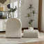 Fauteuil rembourré moderne avec repose-pieds en chenille