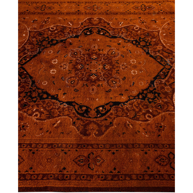 Overdyed One-of-a-Kind 4' 8" x 7' 5" Hand Knotted Area Rug