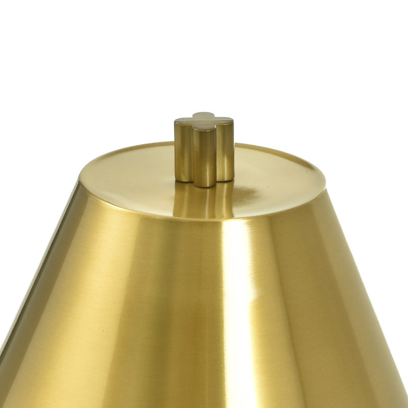 Tamara Day for Stylecraft Daphne Table Lamp - White Marble - Polished Brass Shade, 26" H x 10" W x 10" D