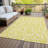 Zarelia Yellow Washable Indoor-Outdoor Rug - -1134335474