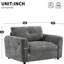 Fauteuil simple en mousse à haute densité avec port double, 42 po x 33 po, corde et chenille, pour une sieste paisible, détente à la maison