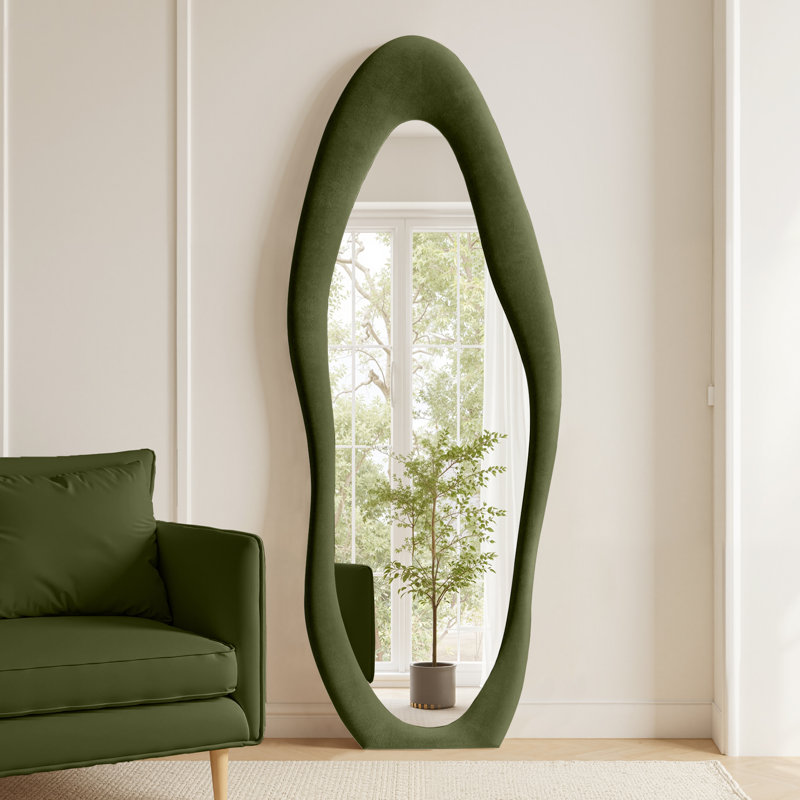 Miroir de plancher Farkhan, 63 po x 24 po, Vert