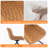 Swivel Tufted Leather Upholstered Side Chairs Modern Dining Chairs with Metal Legs-99035299