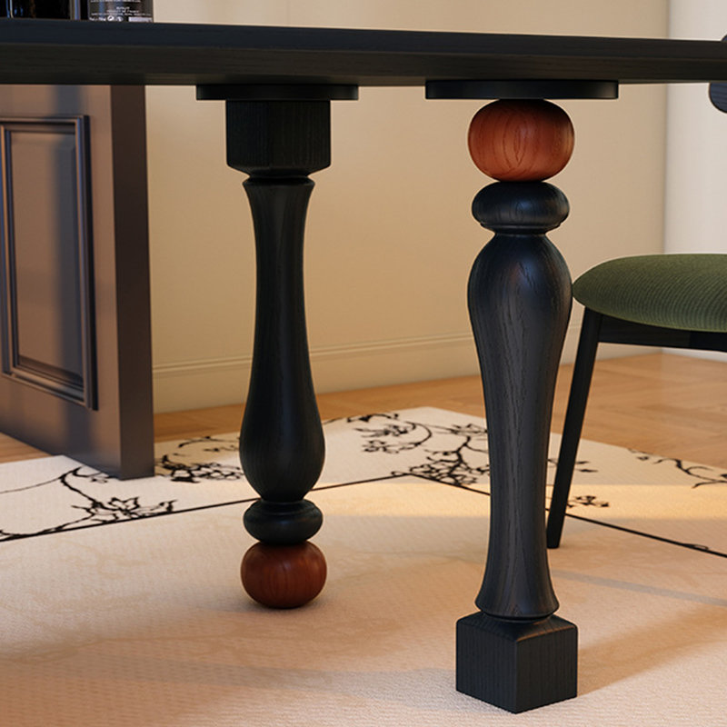 Retro design dining table, 29.53"H x 70.87"L x 31.5"W