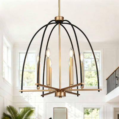 Aldrena 6-Light Lantern Candle-Style Chandelier