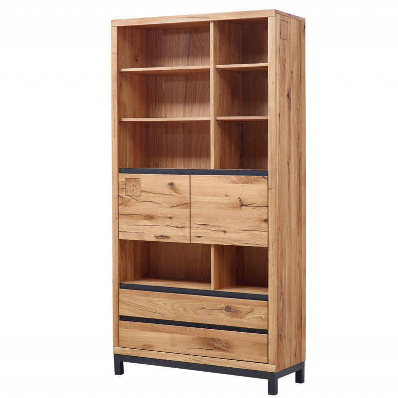 Villanders 200cm H x 100cm W Standard Bookcase, Natural