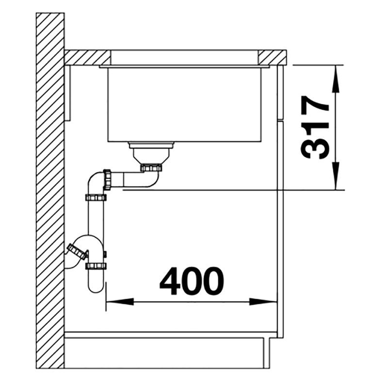 Etagon Single Bowl Undermount Kitchen Sink, Anthracite