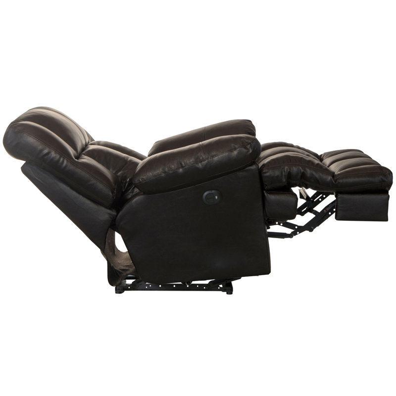Lowndes Power Recliner, Brown Genuine Leather