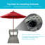 Table d'appoint en osier de rotin avec trou pour parasol Outsunny