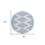 Tapis rond ivoire 8 po
