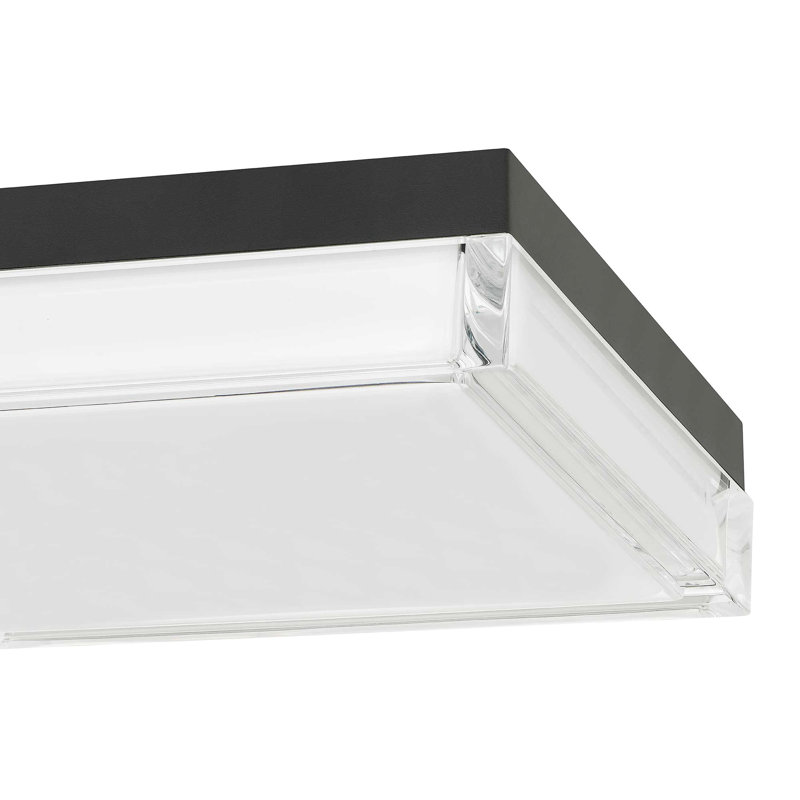 Plafonnier encastré à DEL noir intégré de 11 pouces, 1 800 lumens 24 W à DEL Energy-Smart, 3 températures de couleur de 3 000 K / 4 000 K / 5 000 K, à intensité variable avec des gradateurs compatibles, diffuseur en acrylique, à installation rapide, pour