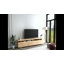 Houa Solid Pine Wood TV Stand for TVs up to 75" with 3 Cabinets & 4 Open Shelves-89872737