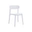 Ensemble de quatre chaises d'appoint blanches en plastique robustes