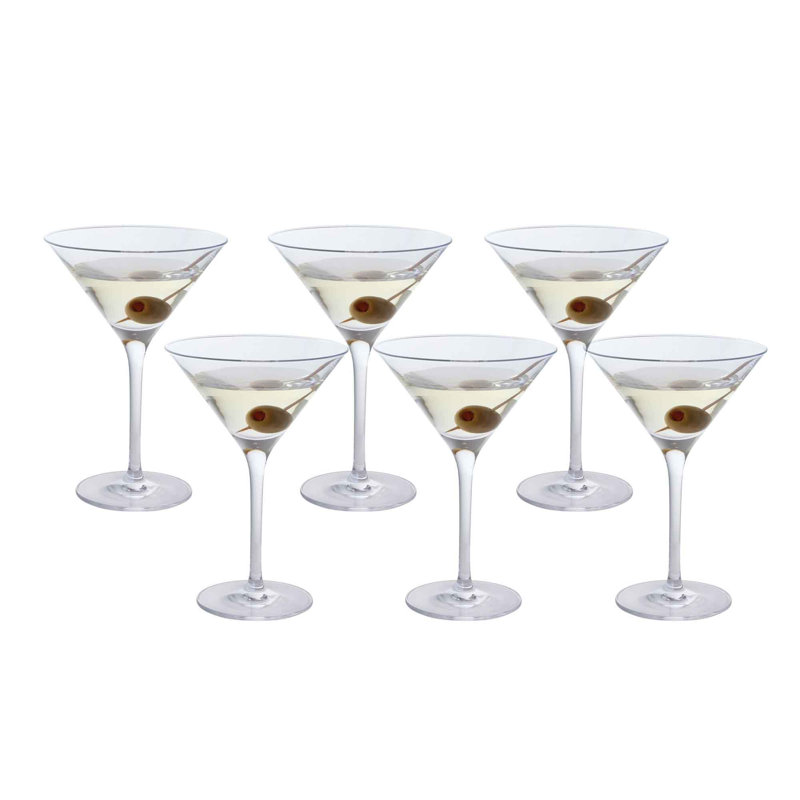 Dartington Crystal Bar Six Martini Glasses