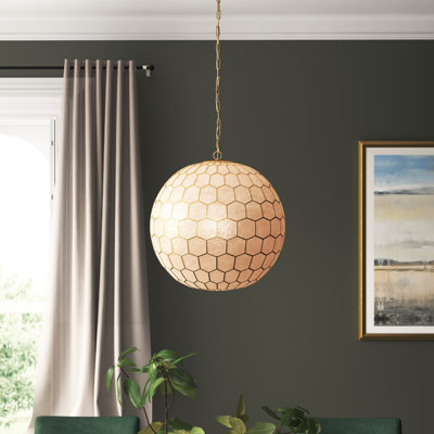 Luminaire suspendu lustre Capiz
