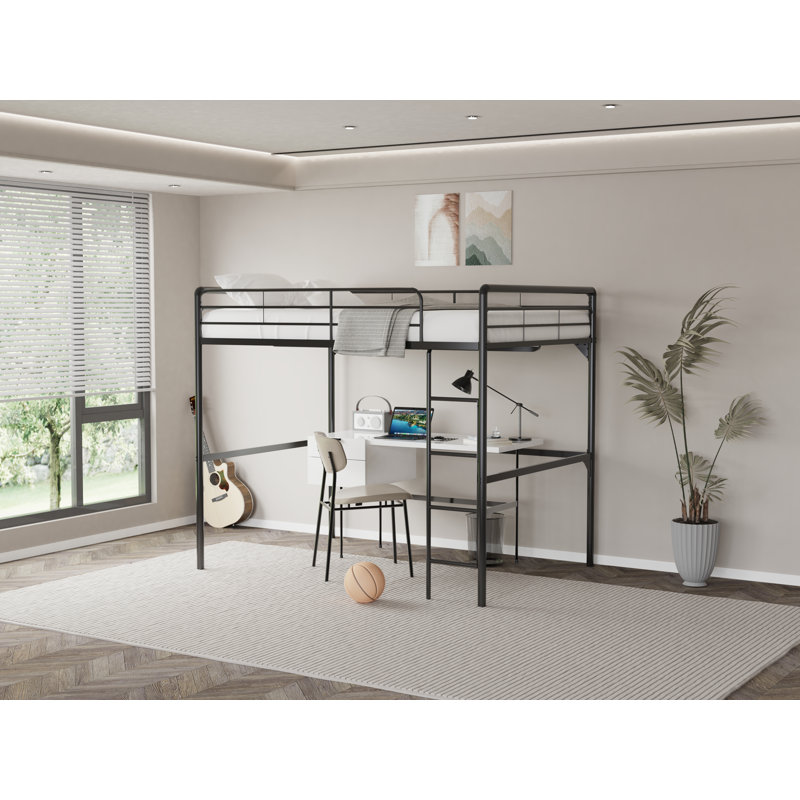 Lit mezzanine haut Daury, Lit double