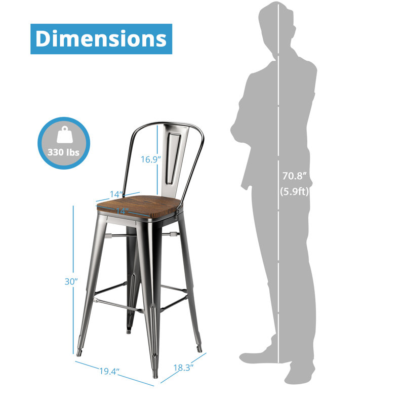 Tabouret de bar 30 po Kamp