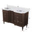 Meuble-lavabo double 54 po avec comptoir en marbre et lavabo en céramique-1140982718
