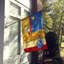 Drapeau de jardin à 2 côtés contemporain crèche christmas-16655535