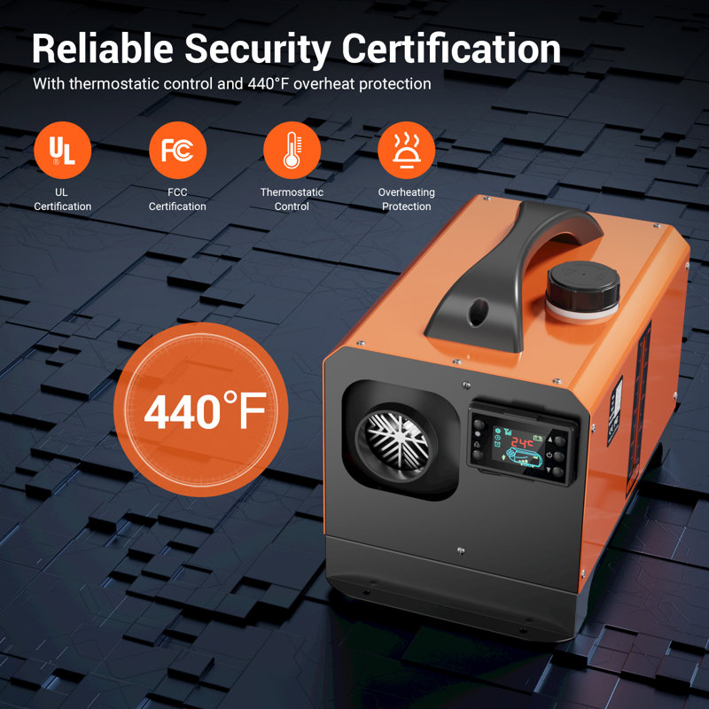 12V 8KW Portable Diesel Air Heater with LCD Display and Remote Control