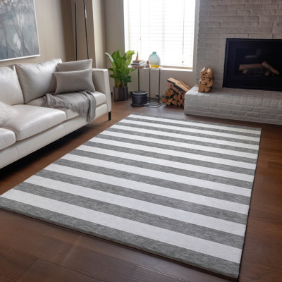 Premium Machine Washable Cerrito AMF528 Gray Rug