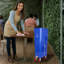 Blue Commercial Beverage Disposal Bin for Event Venues, Bars & Restaurants, Drink Dump Bin with Liquid & Solid Waste Separation, Rolling Beverage Waste Station