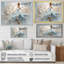 «Blue Gold Minimalisme Ballerina», impression sur toile encadrée de ballet-772773782-772773769