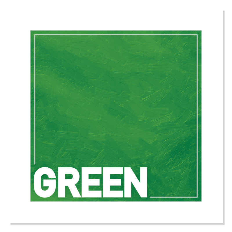Impression sur papier roulé «vert», H 36 po x l 36 po x P 1 po