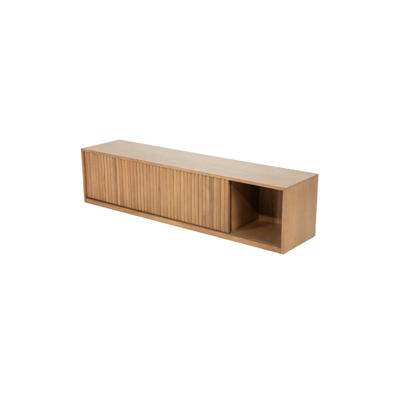 Milo Media Unit S, Brown, 17"H x 71"L x 17"W