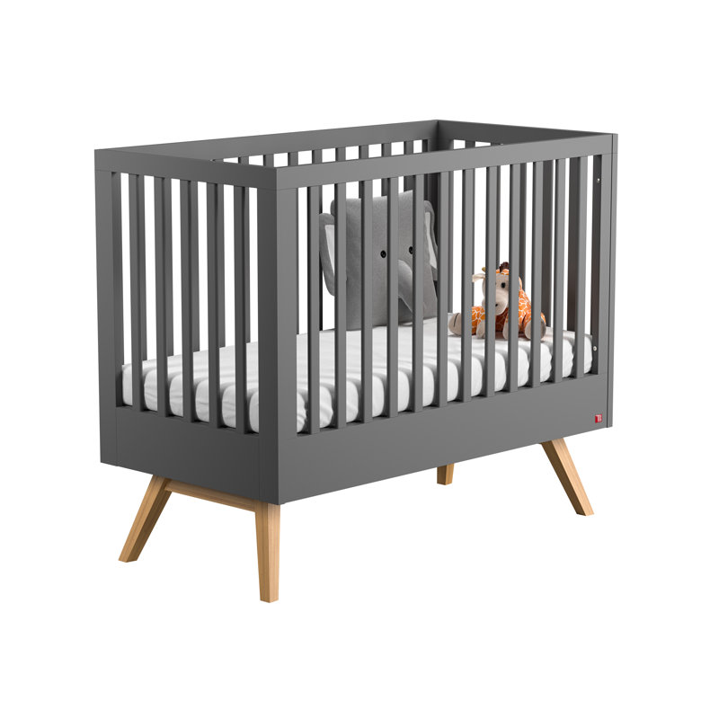 Horta 2 Cot Bed, Dark Grey, 70 x 140 cm