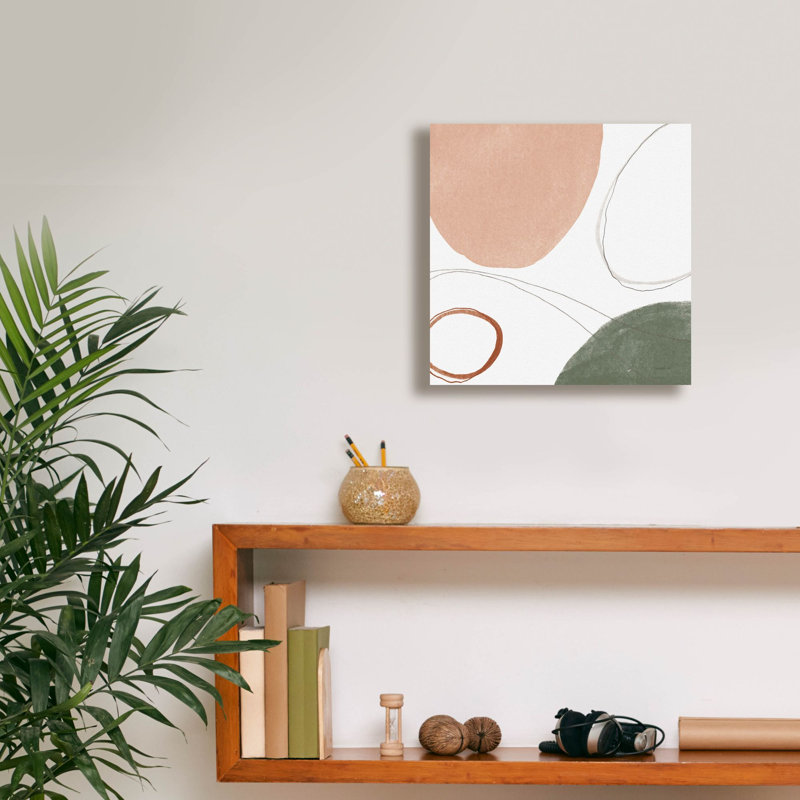 «Threads Of Motion 1 Warm C» par Danhui Nai, art mural sur toile, H 12 po x l 12 po