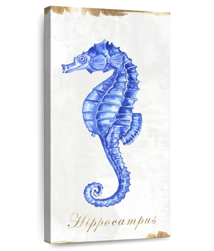 Blue Seahorse, 54" H x 27" W