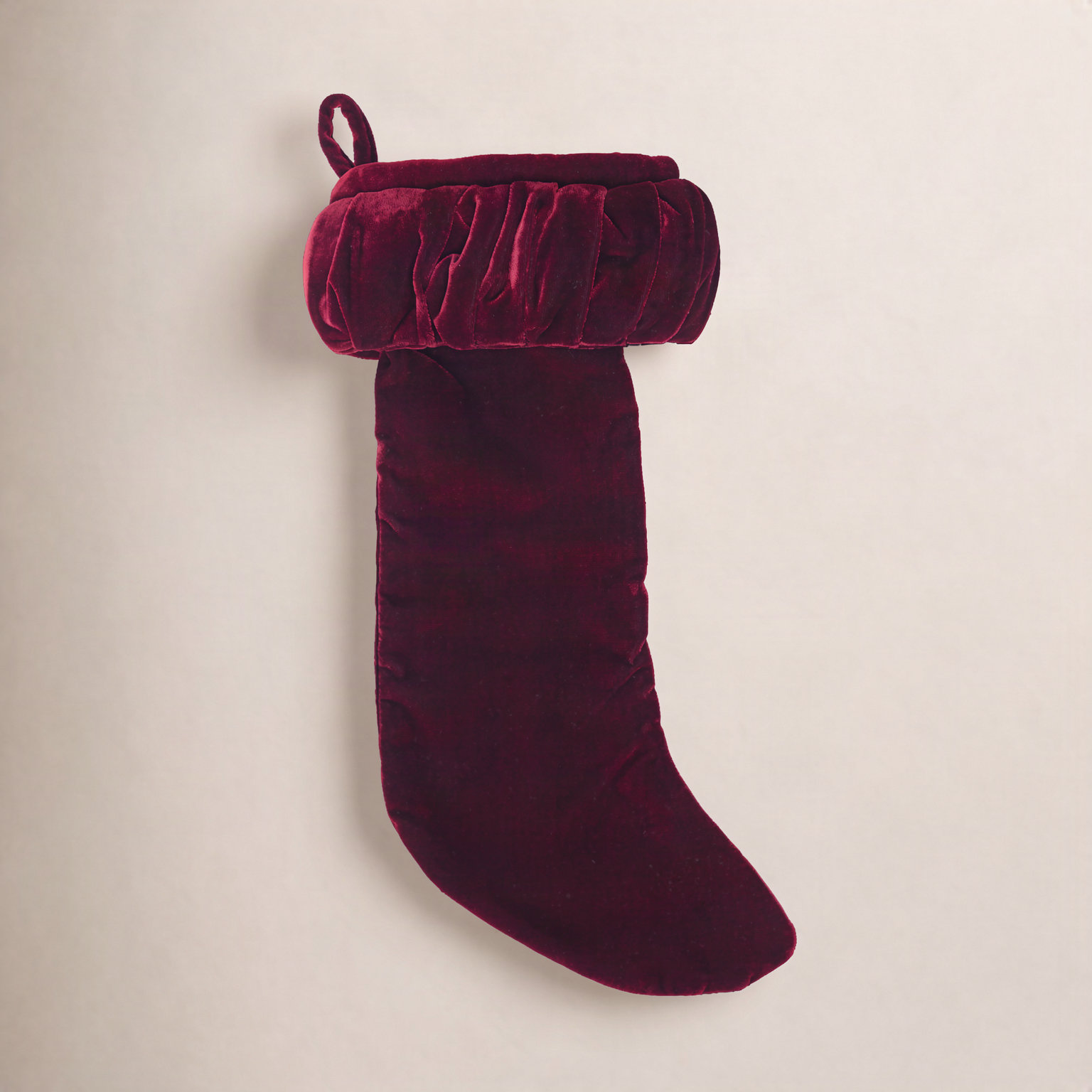Plush Stocking, Wine
