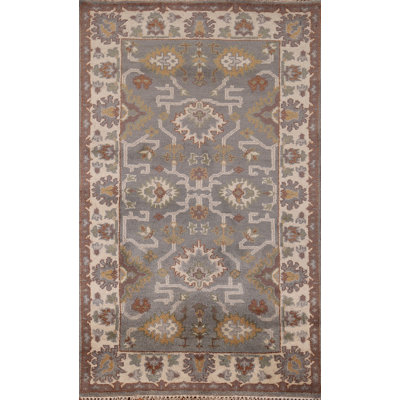 Handmade Grey Oushak Indian Foyer Rug 3x5