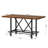 Dining Table For 6 People, Industrial Kitchen Table With Metal Footrest, Counter Height Dinner Table Rectangular Bar Table For Small Space, Apartment-1306693140
