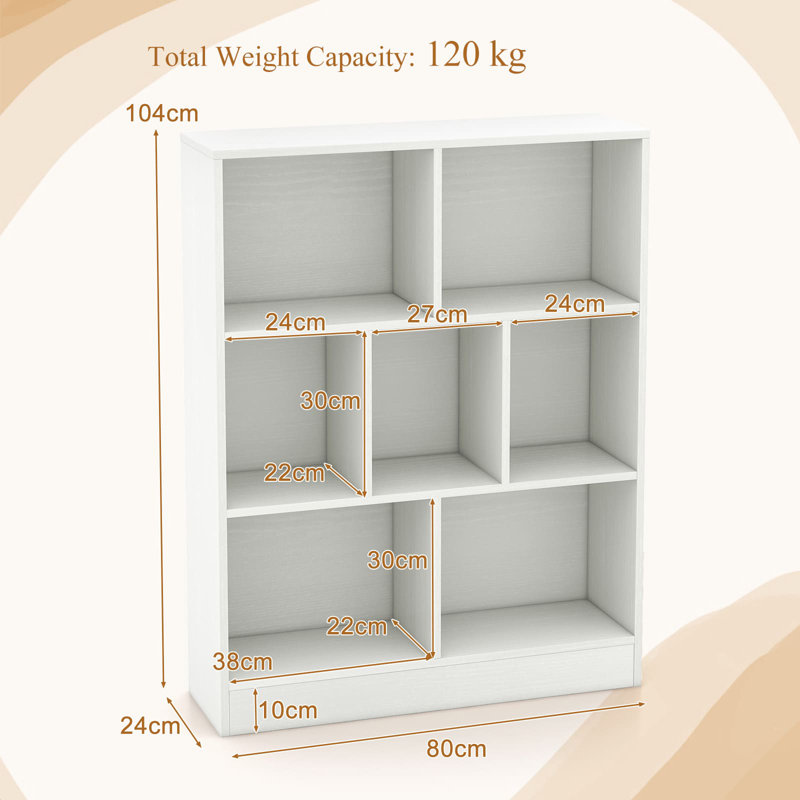 Safal 104cm H x 80cm W Cube Bookcase