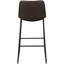 Fauteuil de bureau debout brun en similicuir avec structure moderne en métal noir et base pour plusieurs pièces