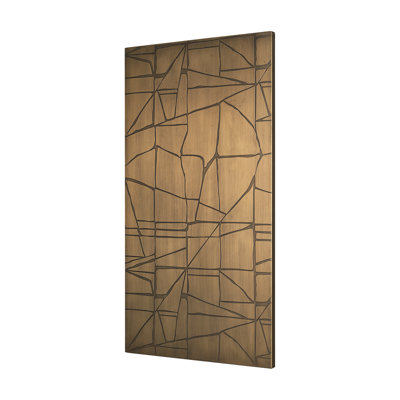 Roho Painted Gold Metal Wall Art
