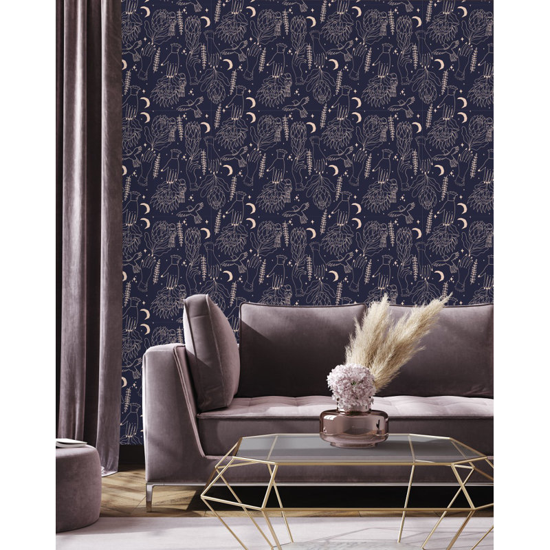 Floral Wall Mural, 2.08' W x 10.42' L