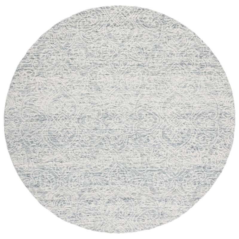 Kahoka Hand Tufted Indian Wool And Cotton With Latex Solid Color Rug, Round 8'